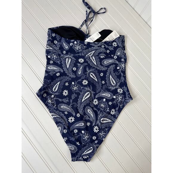 NWT Cupshe 1-PC Swimsuit - Paisley Cutout & Interlocking Shirred Lurex BUNDLE L - Picture 6 of 8